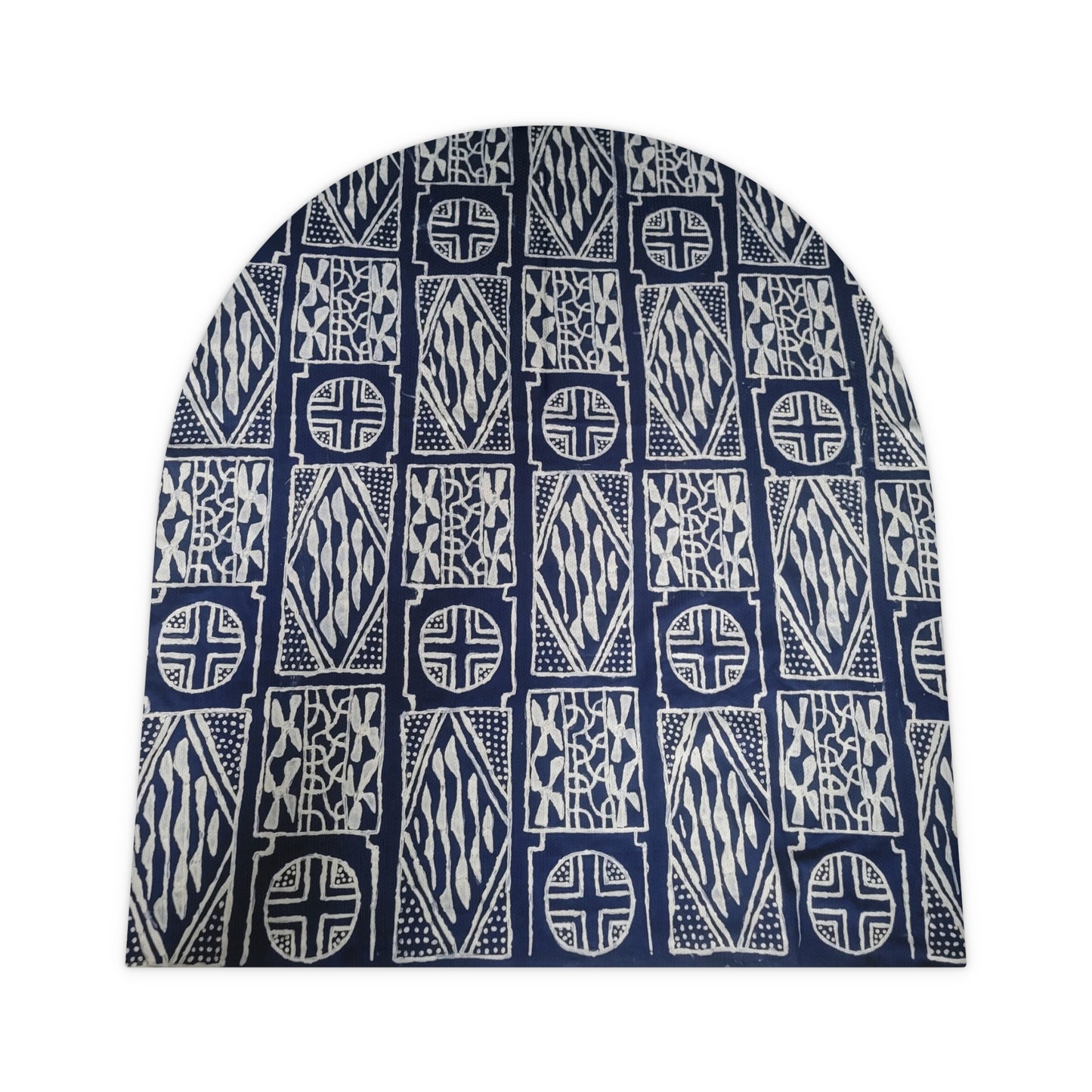 Navy Patterned Baby Beanie - Stylish & Cozy Newborn Hat