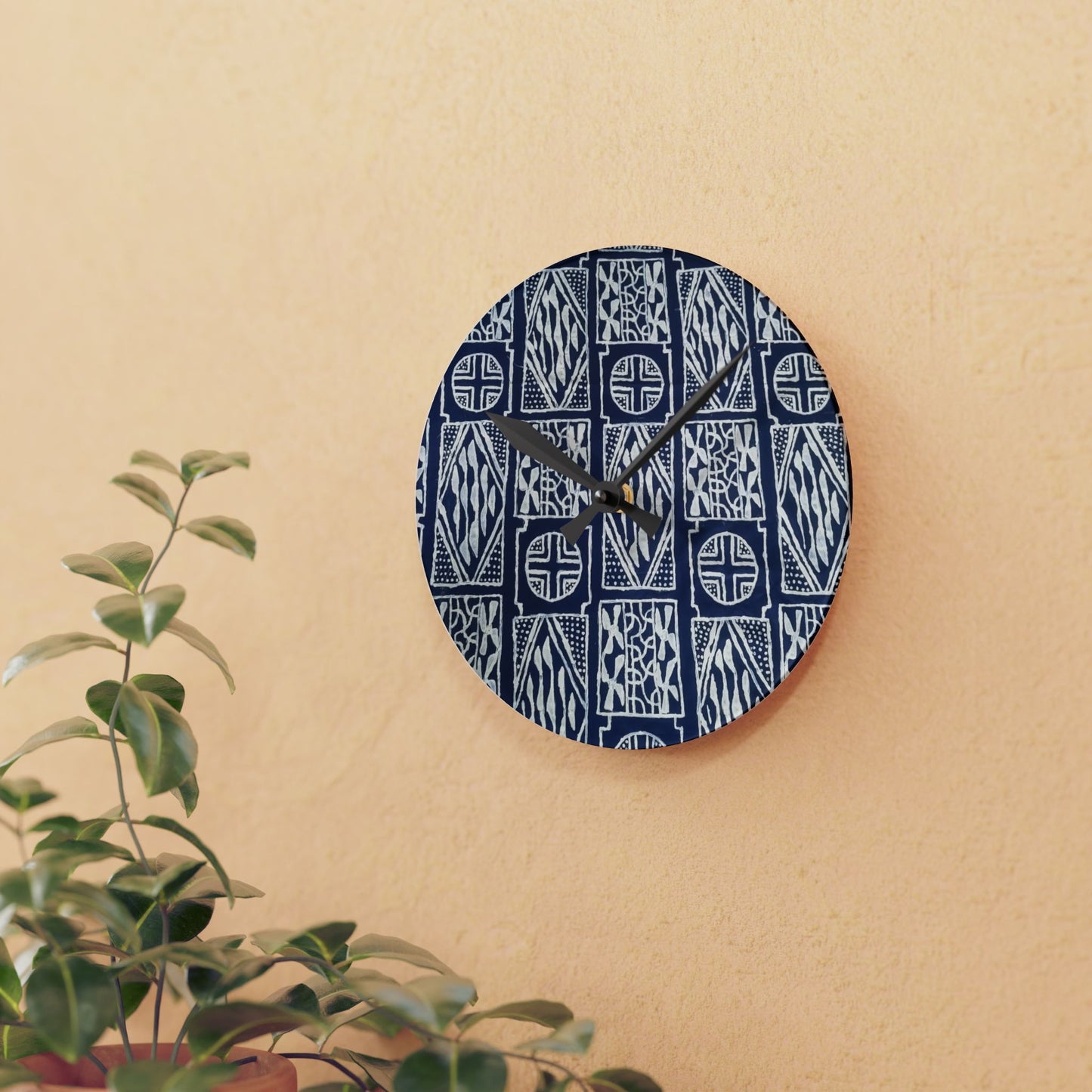 Bohemian Pattern Acrylic Wall Clock