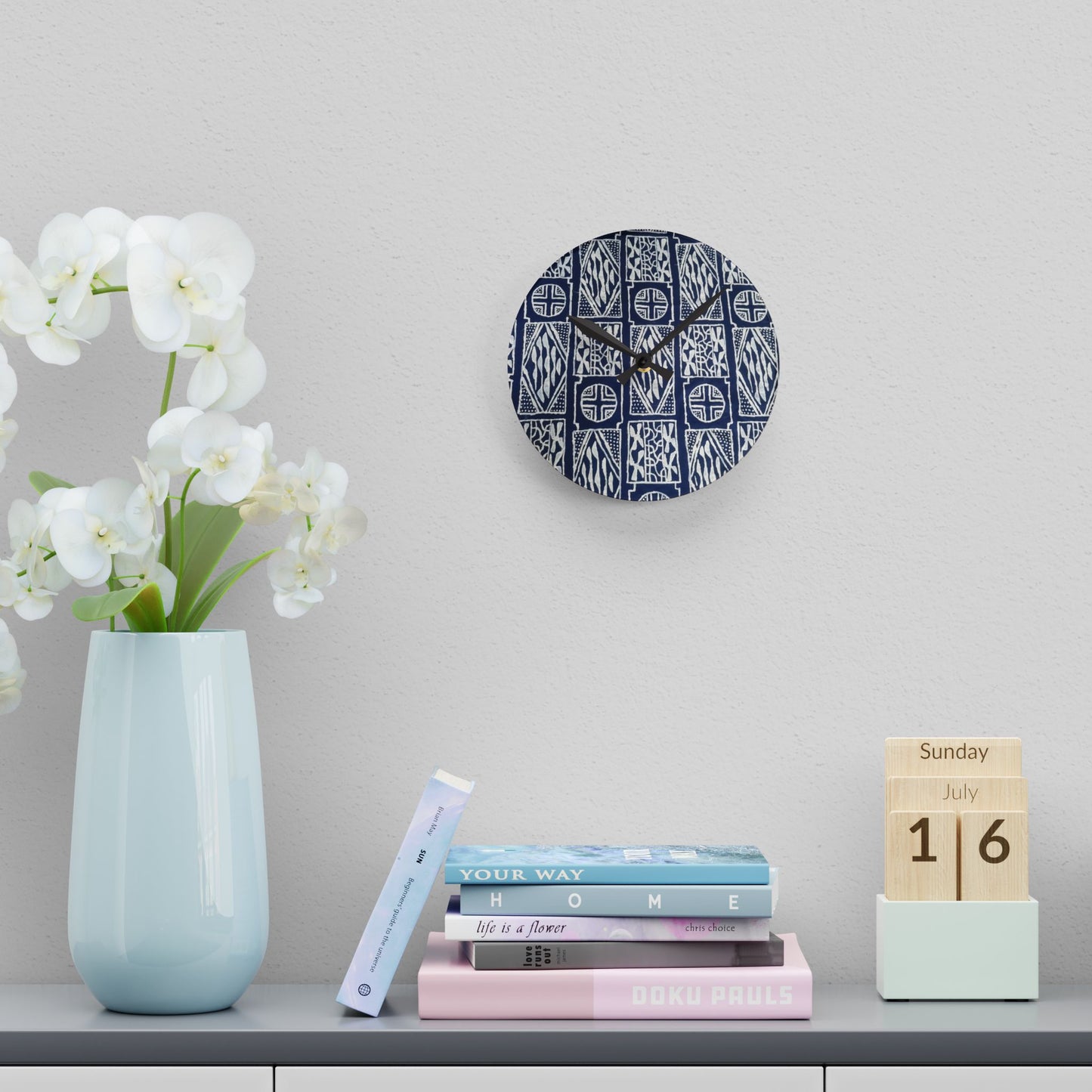Bohemian Pattern Acrylic Wall Clock