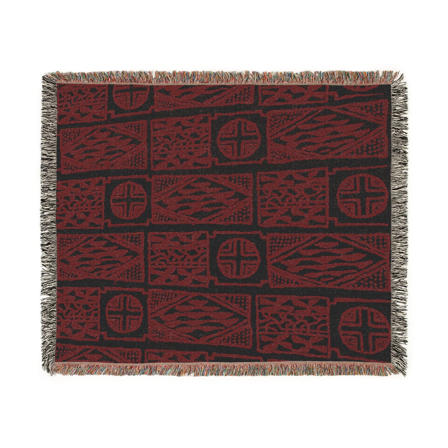 Red Nchen Cozy Woven Blanket - Home Decor & Gifting