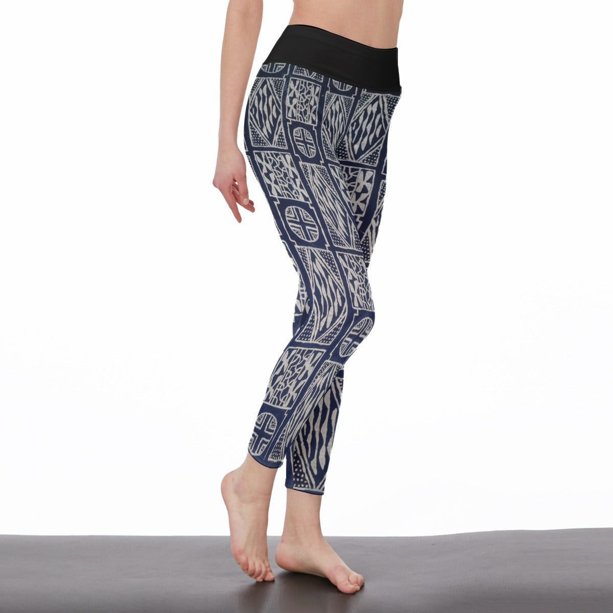 Ladies High Waist Leggings | Side Stitch Closure