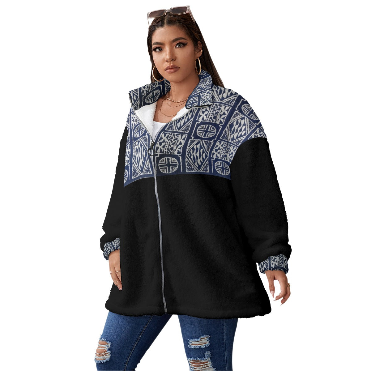 Unisex Fleece Coat With Zipper(Plus Size)