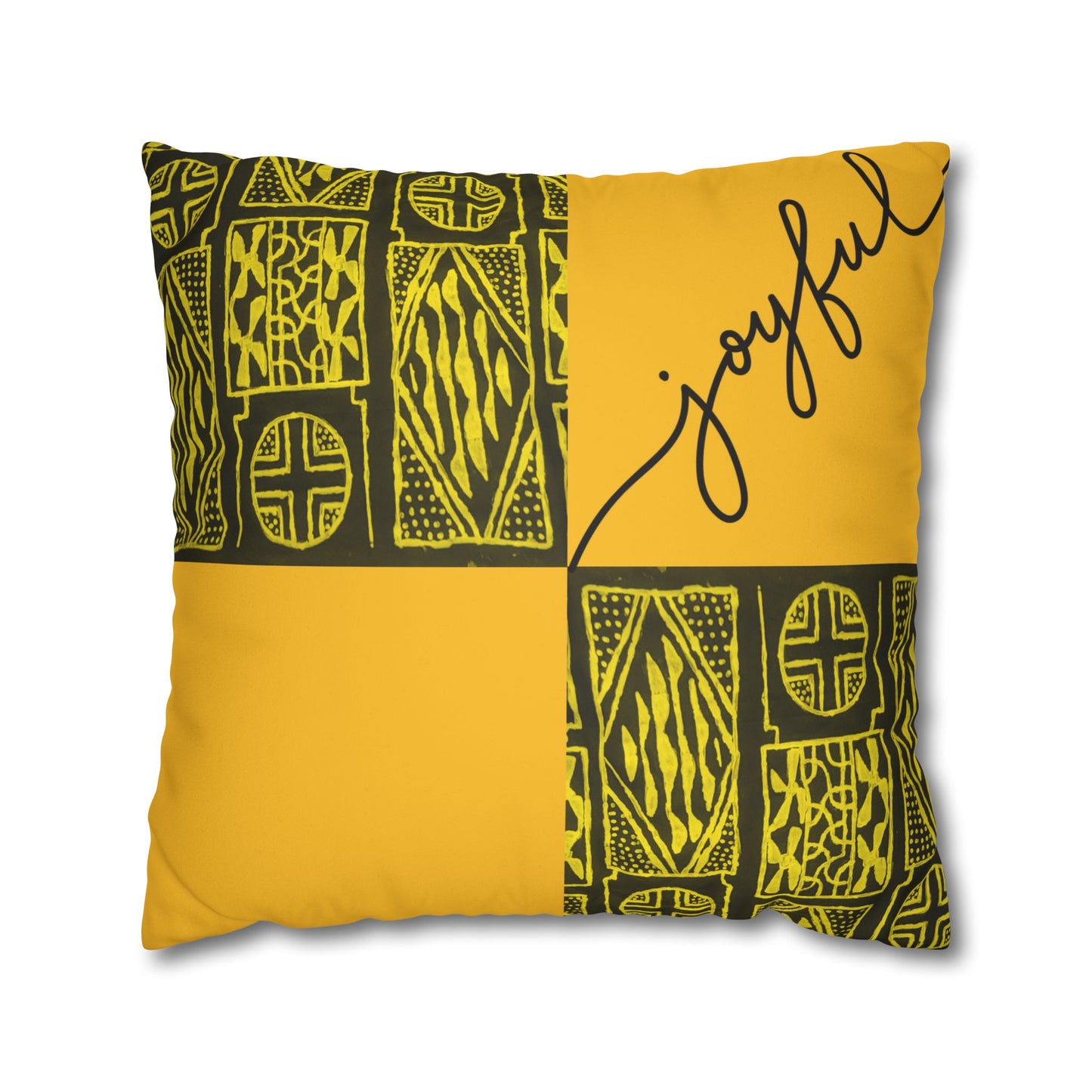 Joyful Faux Suede Pillowcase - Home Decor