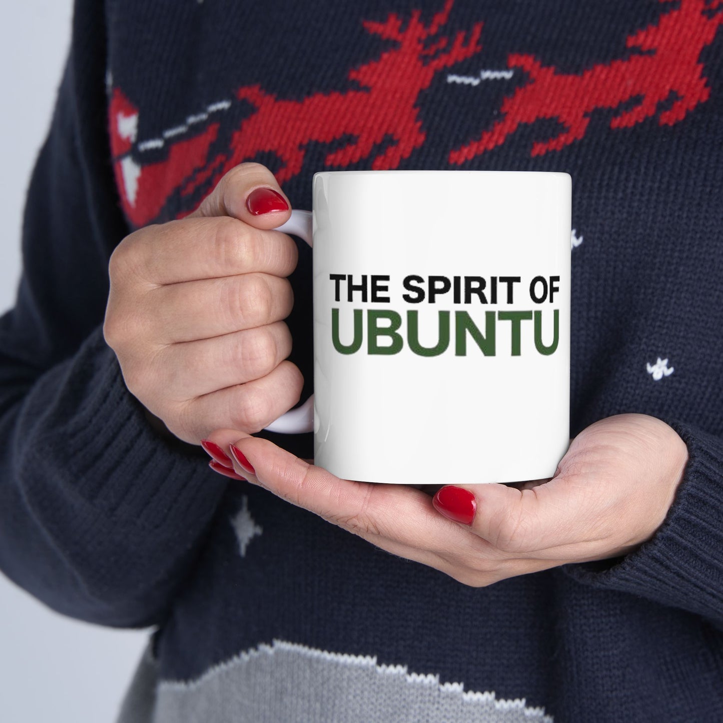 Ubuntu Spirit Ceramic Mug - Inspiring Coffee Cup for Connection and Community