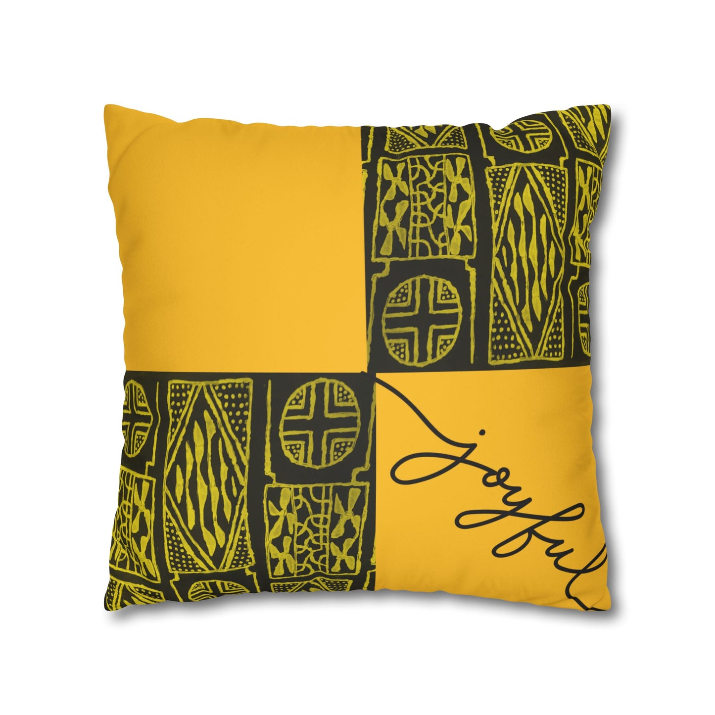 Joyful Faux Suede Pillowcase - Home Decor