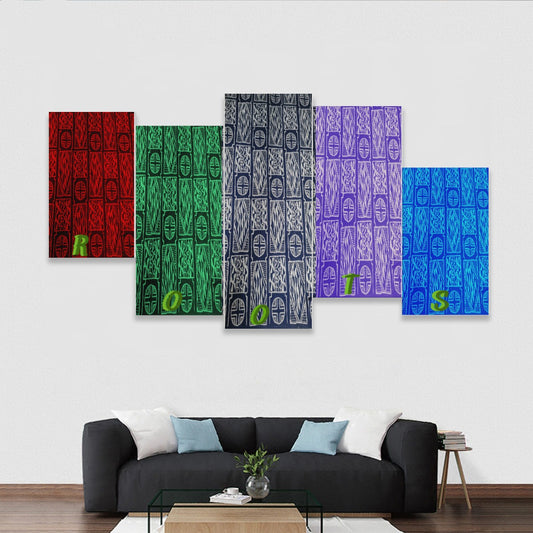 Five-piece Framed Murals