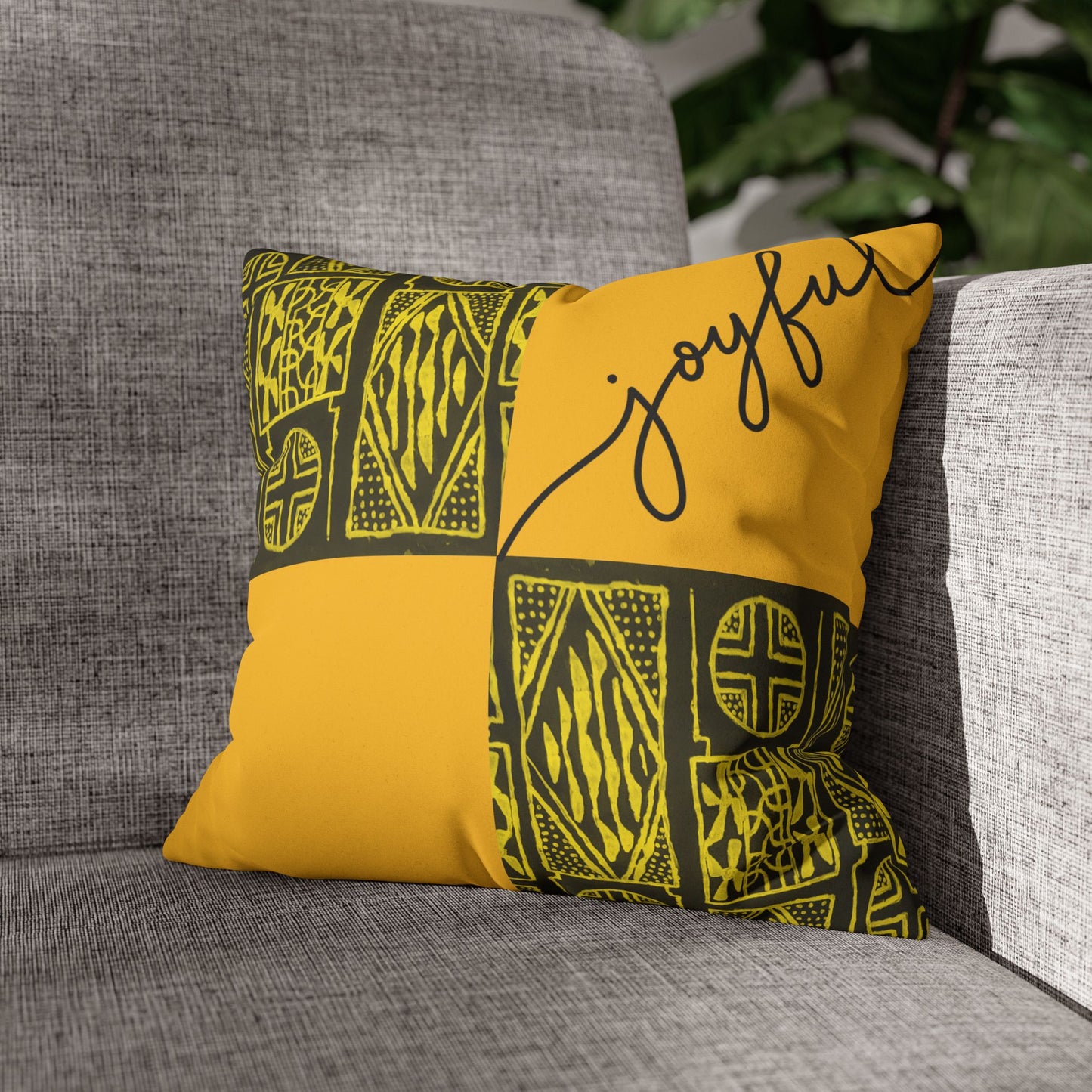 Joyful Faux Suede Pillowcase - Home Decor