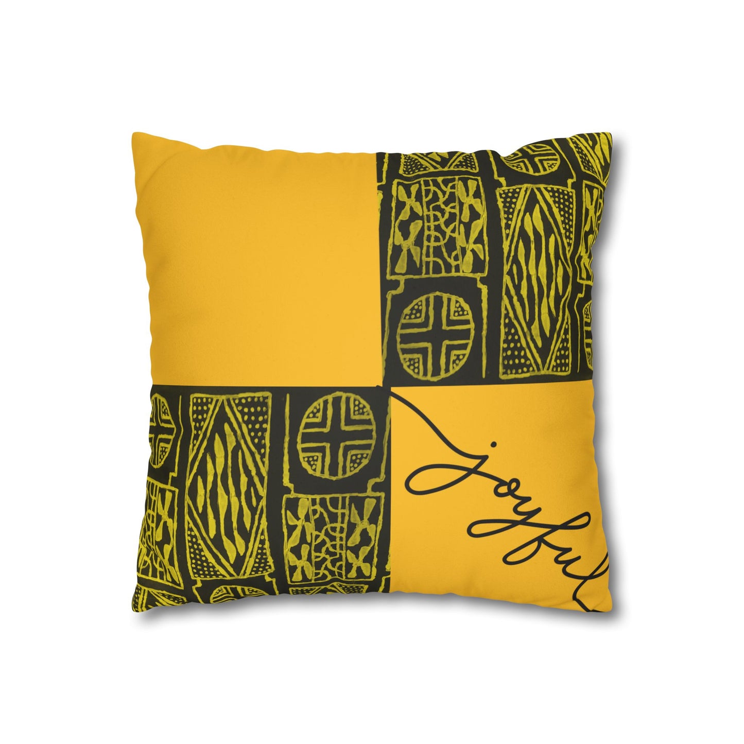 Joyful Faux Suede Pillowcase - Home Decor