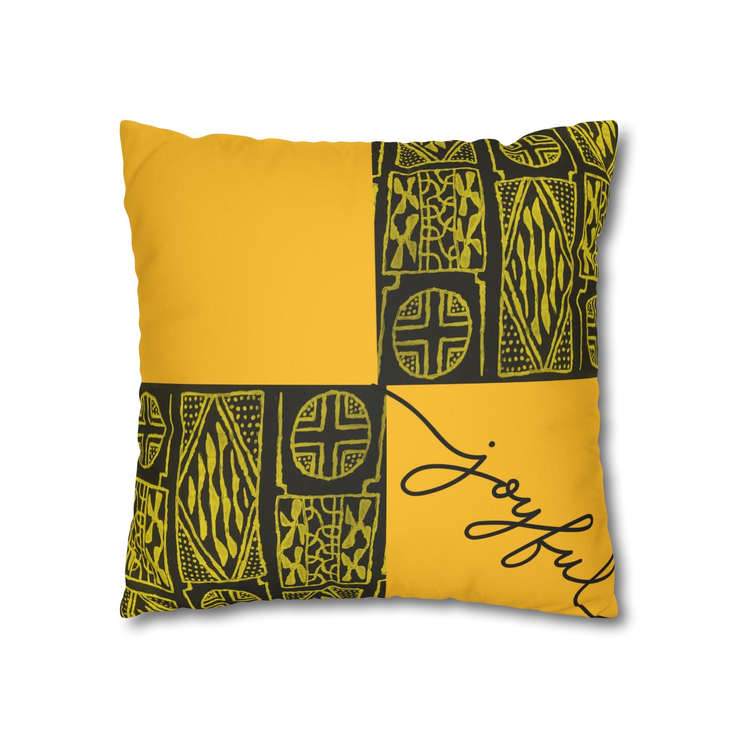 Joyful Faux Suede Pillowcase - Home Decor