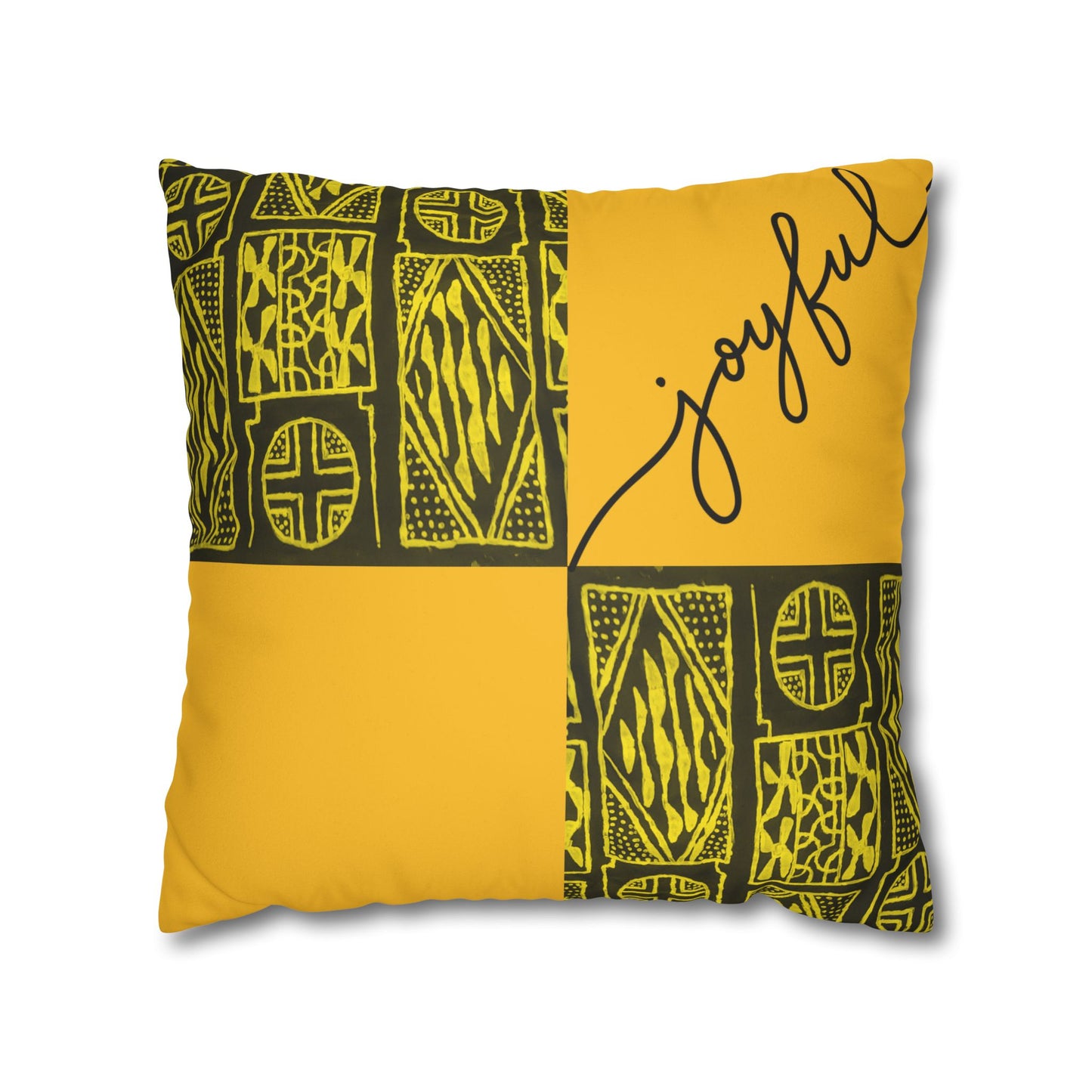 Joyful Faux Suede Pillowcase - Home Decor