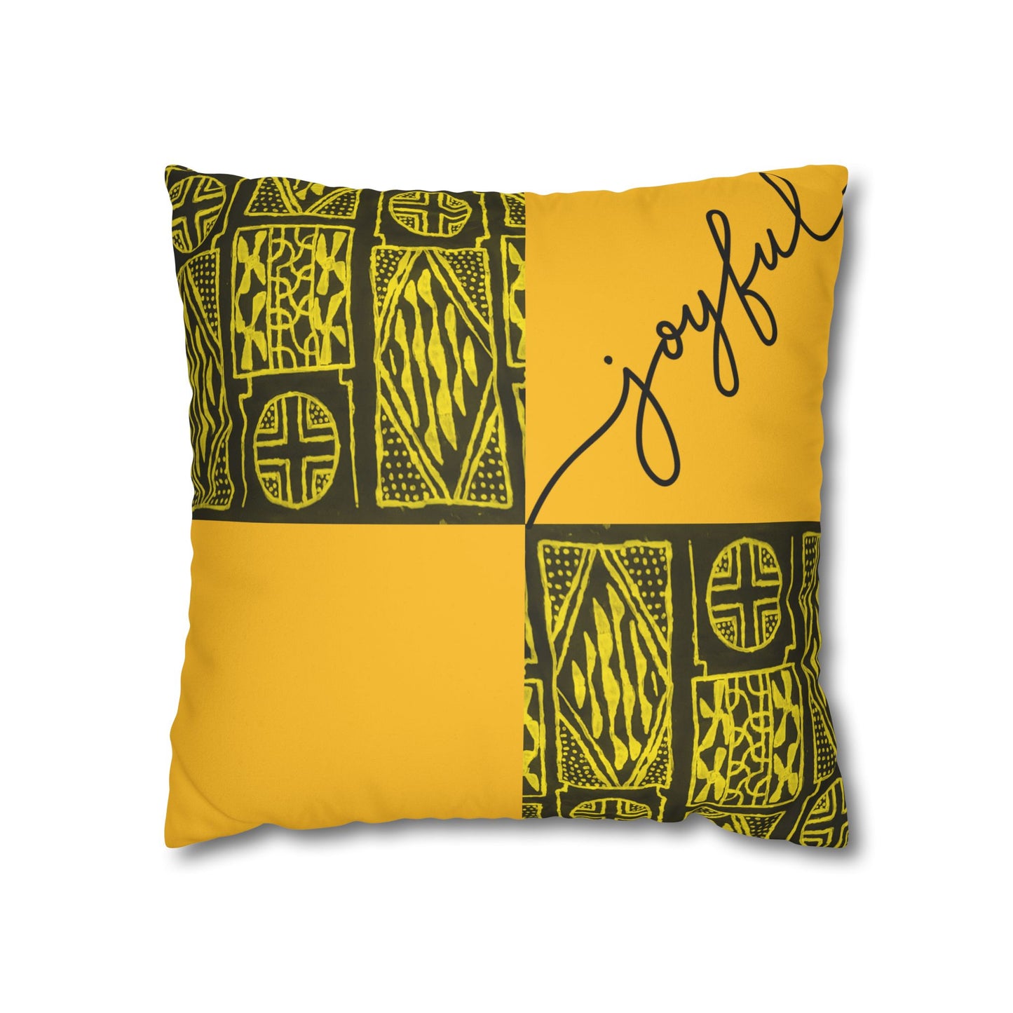 Joyful Faux Suede Pillowcase - Home Decor